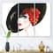 Designart - Red Head Lady In Hat Portrait of Woman - Modern Canvas Wall Art Print